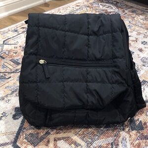 Black Quilted Diaper Bag